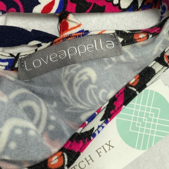 Loveappella Red and Navy Floral Maxi Dress - Picture 4 of 5